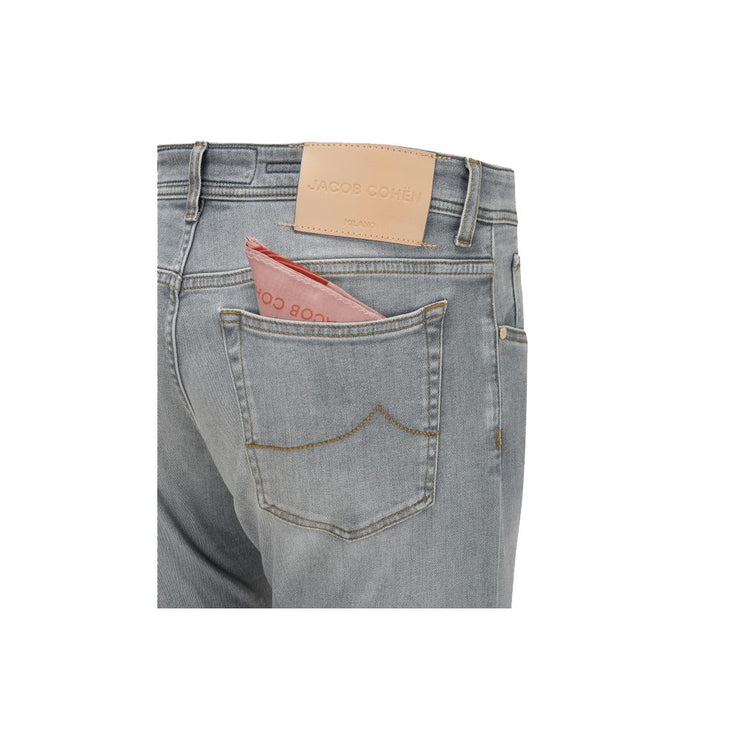 Slanke slanke fit grijze denim