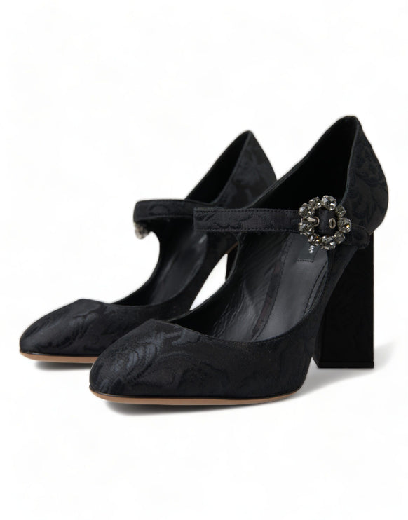 Pombas elegantes de Brocade Black Brocade Mary Janes