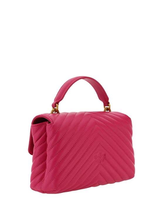 Minibolso de piel acolchada rosa chic