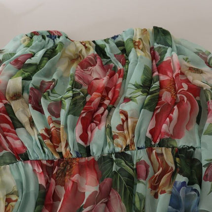 Bloemen zijden midi wrap jurk