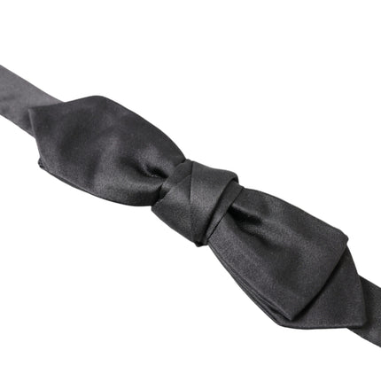 Elegant Anthracite Silk Bow à noeud papillon