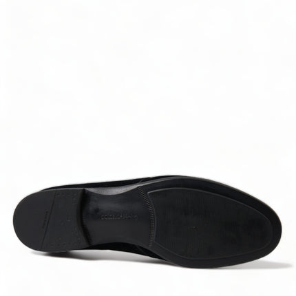 Elegant Black Velvet Derby Dress Shoes