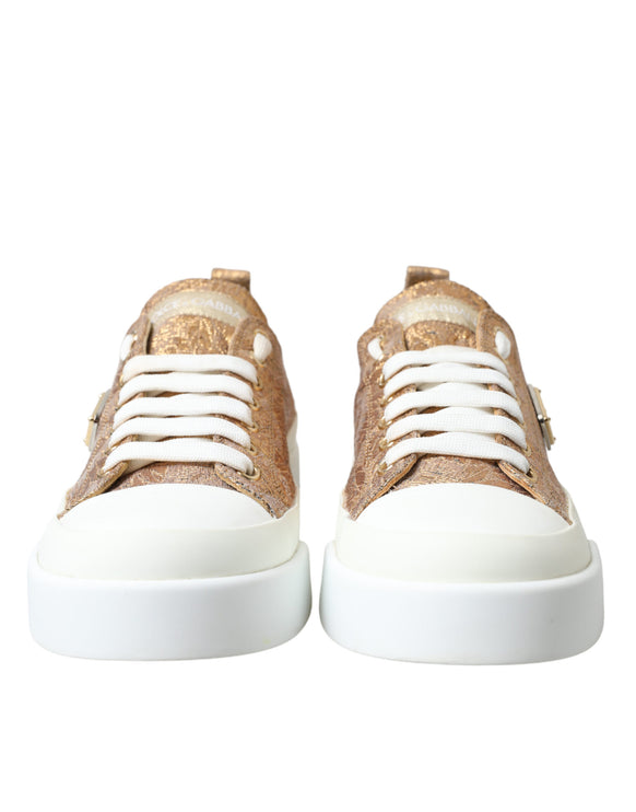 Eleganti sneaker a basso contenuto di oro oro - calzature comfort chic