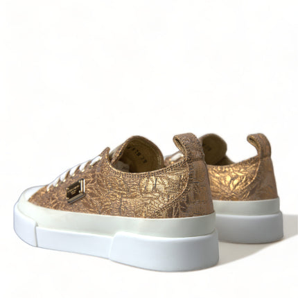 Elegante gouden low -top sneakers - Chic Comfort Footwear