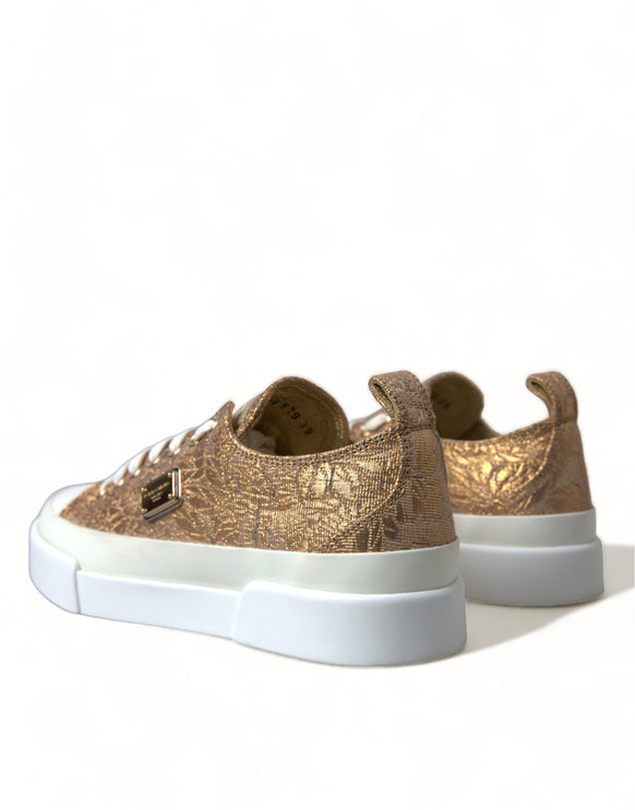 Eleganti sneaker a basso contenuto di oro oro - calzature comfort chic