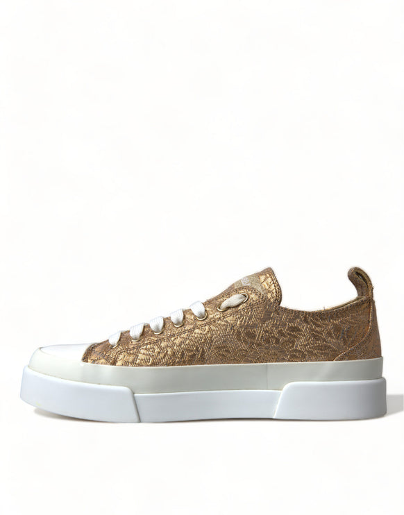 Eleganti sneaker a basso contenuto di oro oro - calzature comfort chic