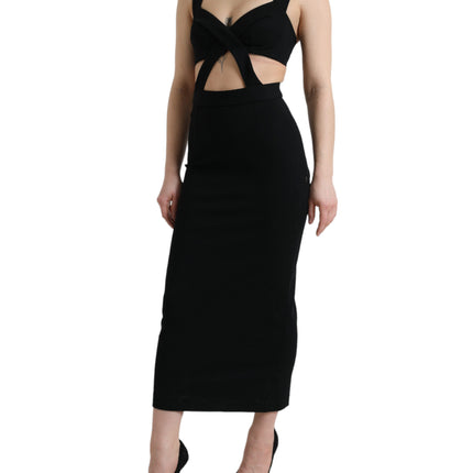 Glamorous Black Bodycon Midi Dress