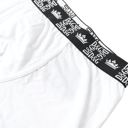 Elite White Cotton Stretch Boxers