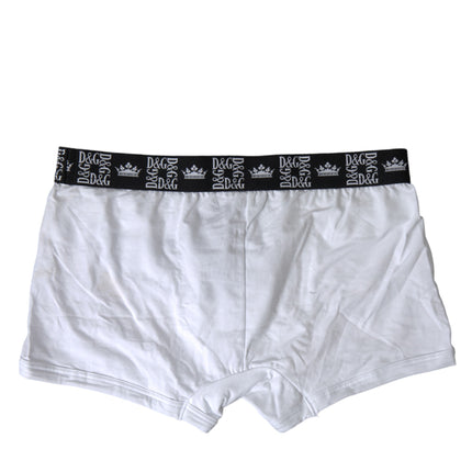 Elite White Cotton Stretch Boxers