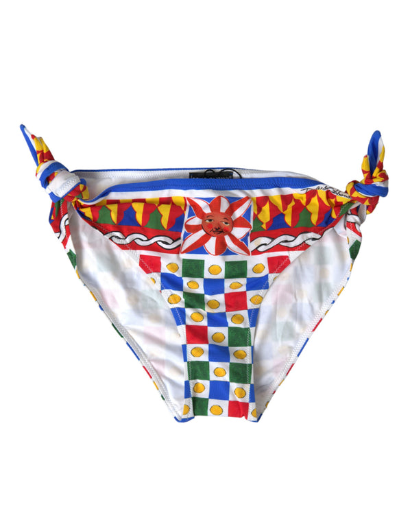 Fondo bikini a stampa carretto multicolore