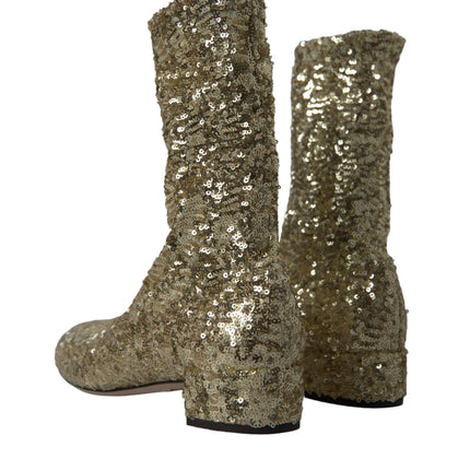 Elegante diseño exclusivo de botas de oro de ternero medio