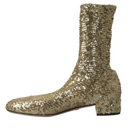 Elegante diseño exclusivo de botas de oro de ternero medio