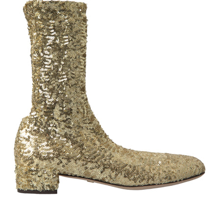 Elegante diseño exclusivo de botas de oro de ternero medio