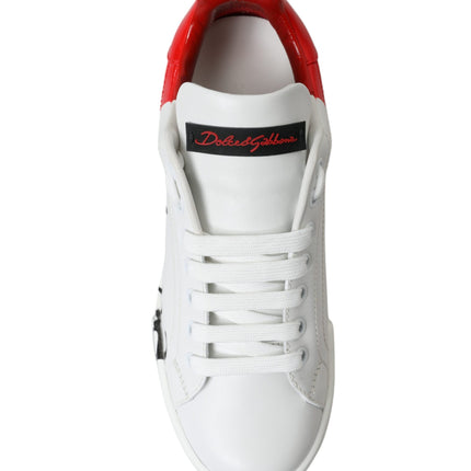 Eleganti sneaker portofino in pelle bianca