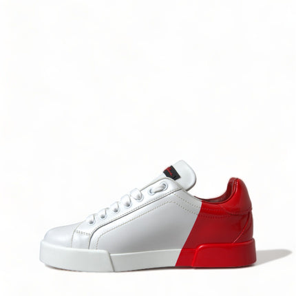 Eleganti sneaker portofino in pelle bianca