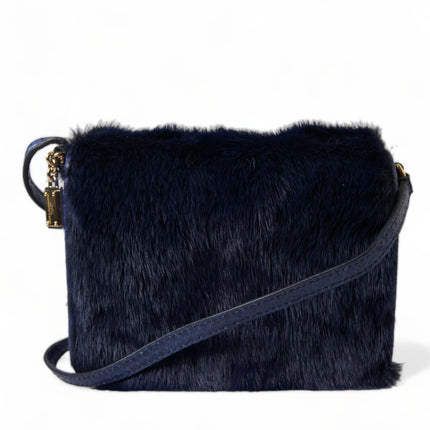 Exquisite Blue Mink Fur Shoulder Bag