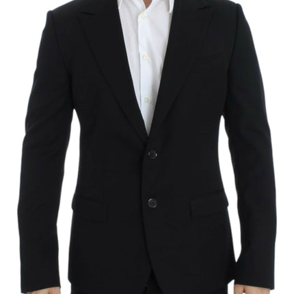 Blazer en laine noire élégante Slim Fit