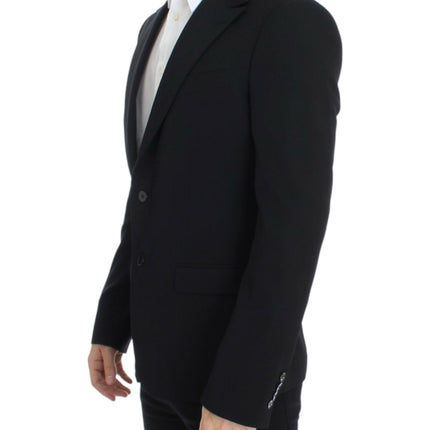 Blazer en laine noire élégante Slim Fit