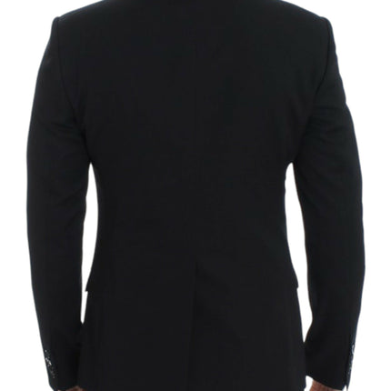 Blazer en laine noire élégante Slim Fit