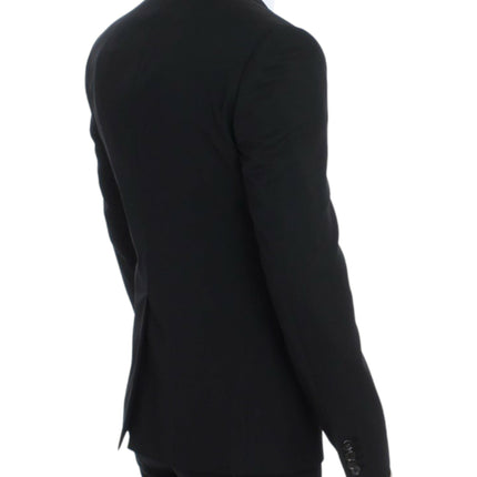 Blazer en laine noire élégante Slim Fit