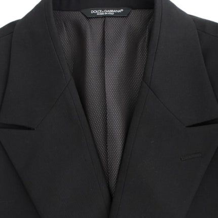 Blazer en laine noire élégante Slim Fit