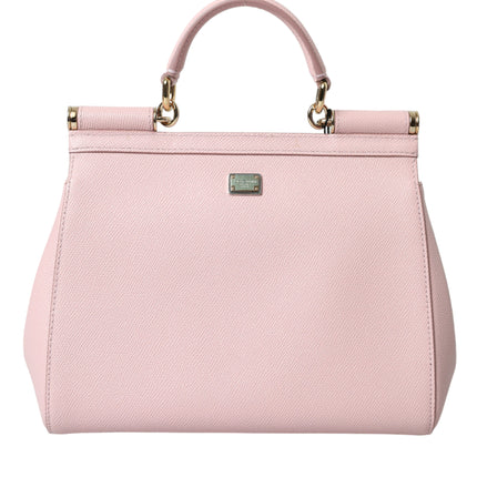 Chic Pink Sicily Leather Shoulder Bag