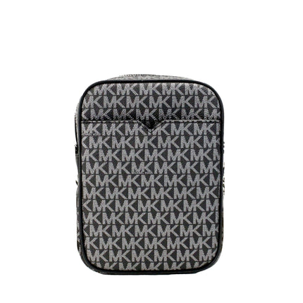 Negro Plata PVC Vuelo Cuero Norte Sur Cadena Crossbody Bolsa