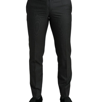 Elegantes pantalones de vestir de gris oscuro de color gris oscuro