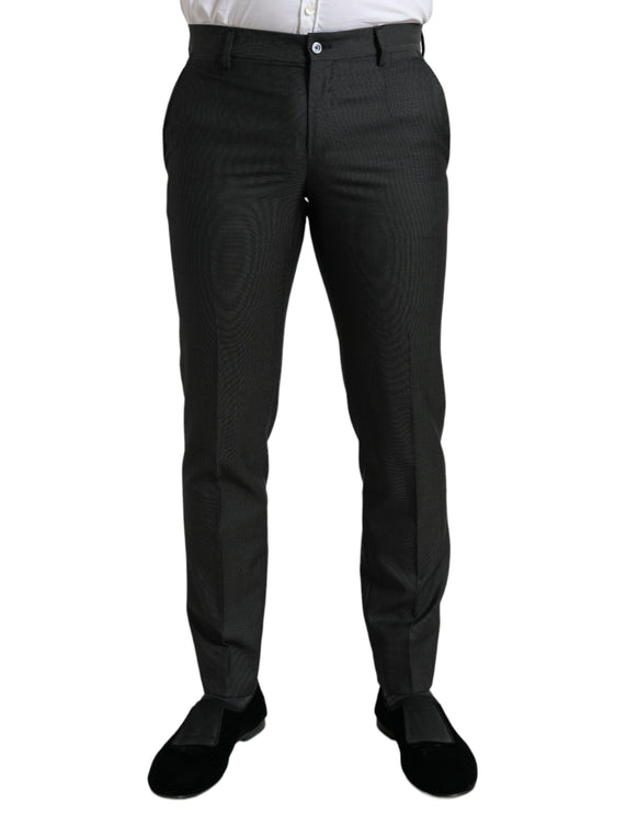 Elegantes pantalones de vestir de gris oscuro de color gris oscuro