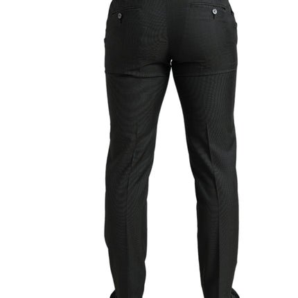 Elegantes pantalones de vestir de gris oscuro de color gris oscuro