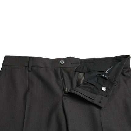 Elegantes pantalones de vestir de gris oscuro de color gris oscuro