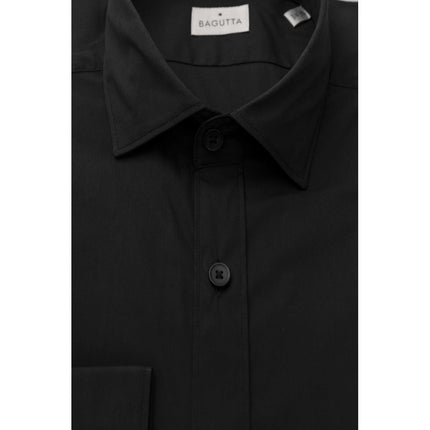 Sleek Black Slim Fit Fit French Camish