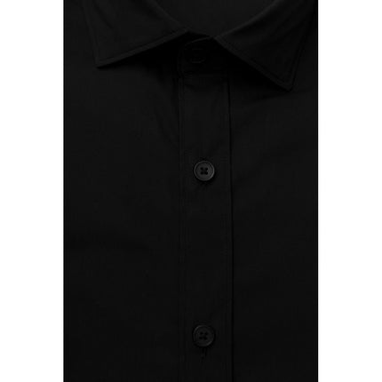 Sleek Black Slim Fit Fit French Camish