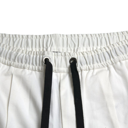 Elegantes pantalones de mezcla de algodón blanco de algodón