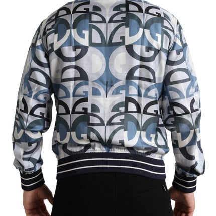 Multicolor Silk Bomber Jacket - Classic Elegance