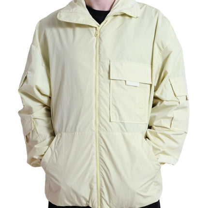 Elegant Yellow Windbreaker Jacket