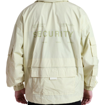 Elegant Yellow Windbreaker Jacket