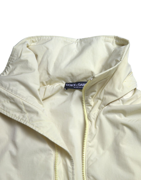 Elegant Yellow Windbreaker Jacket