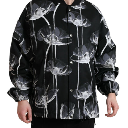 Bomber à imprimé floral élégant