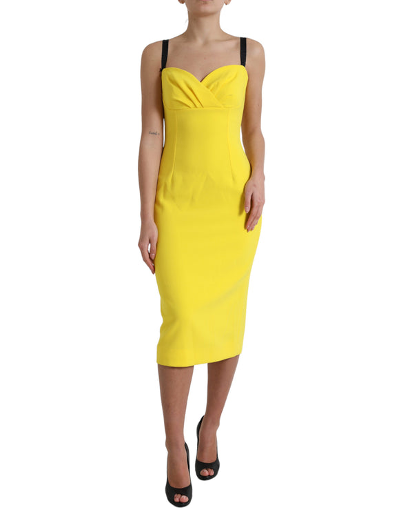 Sunshine chic mouwloze midi -jurk