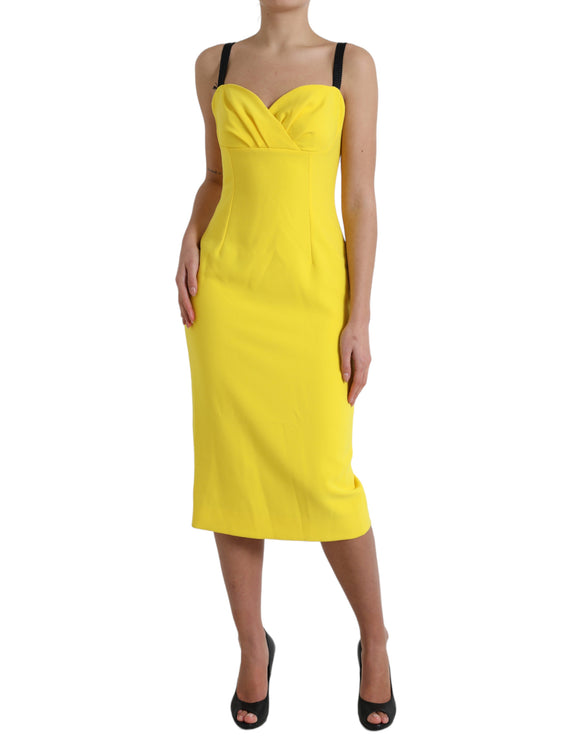 Sunshine chic mouwloze midi -jurk