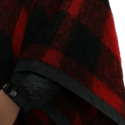 Elegant Buffalo Check Poncho Jacket