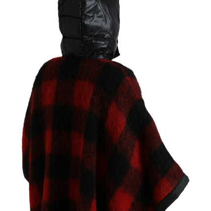 Elegant Buffalo Check Poncho Jacket