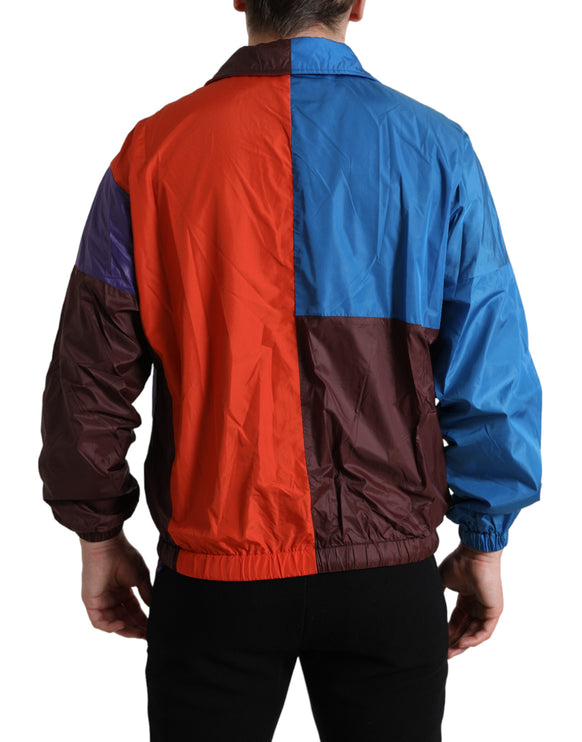 Veste de brise-vent de tissu techno multicolore