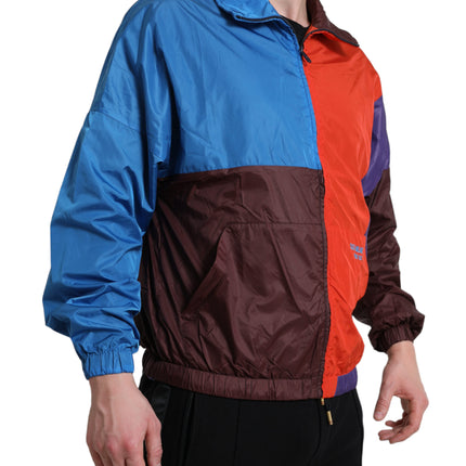 Veste de brise-vent de tissu techno multicolore