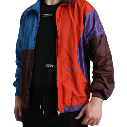 Veste de brise-vent de tissu techno multicolore