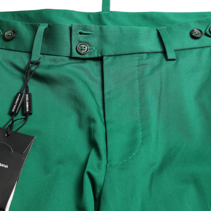 Eleganti pantaloncini di bermuda in cotone verde profondo