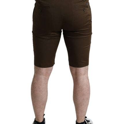 Chique Brown Bermuda -shorts met logo -details