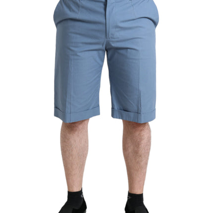 Short bermuda coton bleu ciel