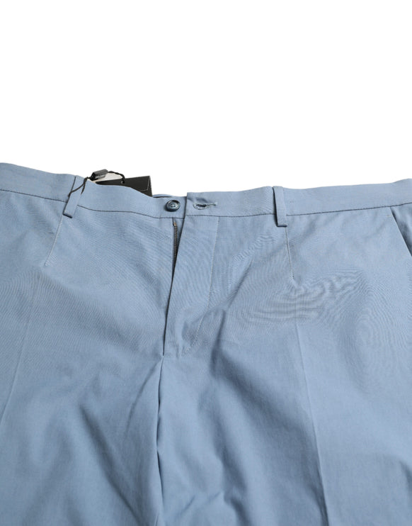 Pantaloncini bermuda di cotone blu cielo